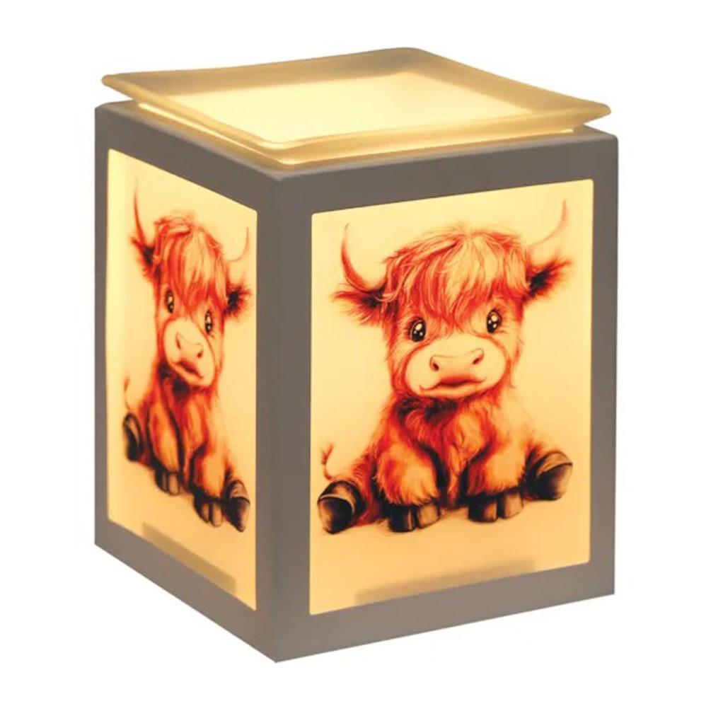 Aroma Highland Cow Calf Square Electric Wax Melt Warmer Extra Image 1